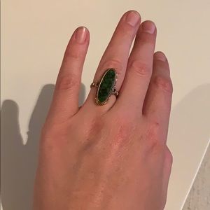 10k gold vintage stone ring